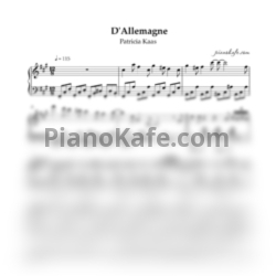 Ноты Patricia Kaas - D'allemagne - предпросмотр