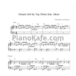 Ноты Tay Dizm feat. Akon - Dream girl - предпросмотр
