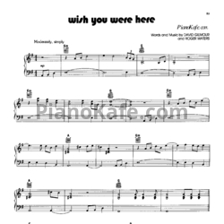 Ноты Pink Floyd - Wish you were here - предпросмотр