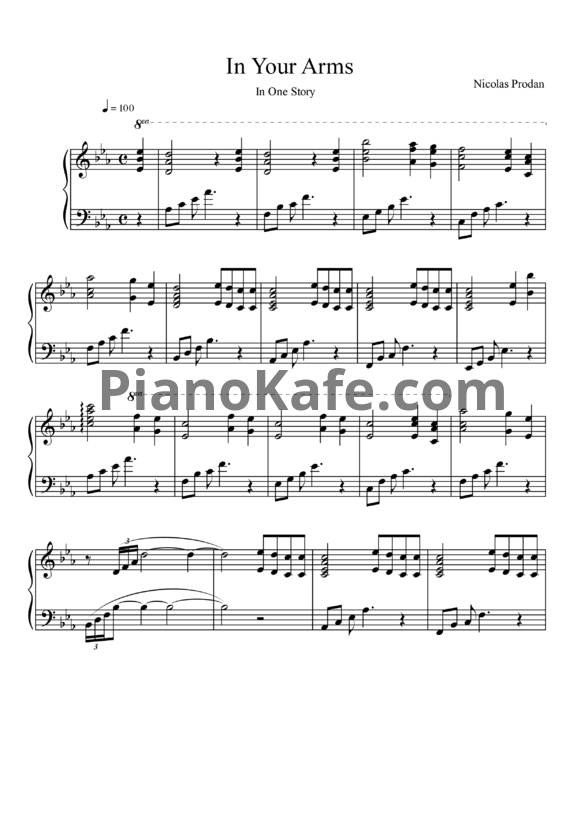 Ноты Nicolas Prodan - In your arms - PianoKafe.com