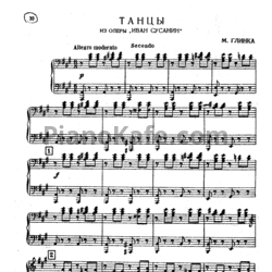 Ноты Михаил Глинка - Танцы (для фортепиано в 4 руки) - предпросмотр