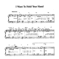 Ноты The Beatles - I want to hold your hand - предпросмотр