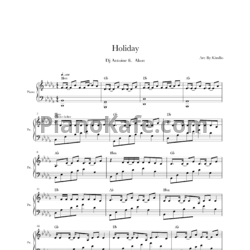 Ноты DJ Antoine feat. Akon - Holiday - предпросмотр