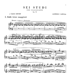 Ноты Alfredo Casella - Sei studi (Op, 70) - предпросмотр