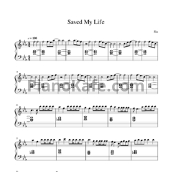 Ноты Sia - Saved my life - предпросмотр