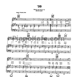 Ноты Queen - ’39 - предпросмотр