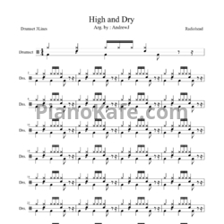 Ноты Radiohead - High and dry - предпросмотр
