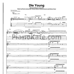 Ноты Black Sabbath - Die young (Guitar tabs & Voice) - предпросмотр