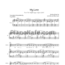 Ноты Sia - My love (Версия 2) - предпросмотр