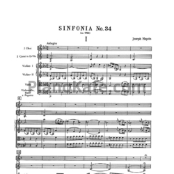 Ноты Йозеф Гайдн - Симфония №34 ре минор (Партитура) - предпросмотр