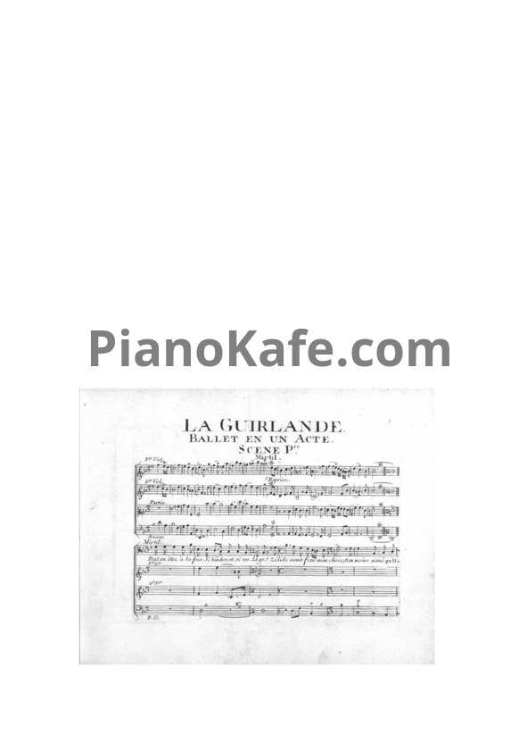 Ноты Жан-Филипп Рамо - La Guirlande - PianoKafe.com
