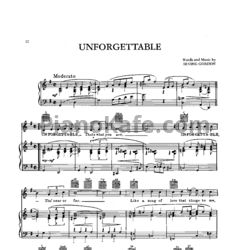 Ноты Nat King Cole - Unforgettable