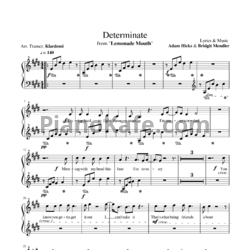 Ноты Bridgit Mendler & Adam Hicks - Determinate - предпросмотр