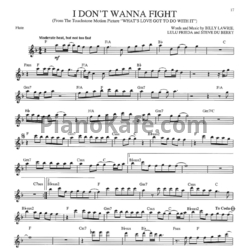Ноты Tina Turner - I don't wanna fight (Переложение для флейты) - предпросмотр