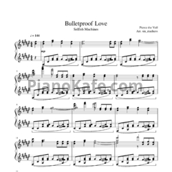 Ноты Pierce The Veil - Bulletproof love - предпросмотр