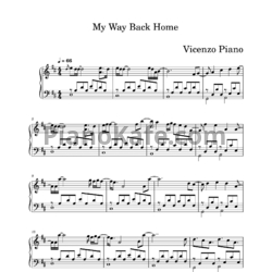 Ноты Vicenzo Piano - My way back home - предпросмотр