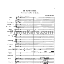 Ноты Ян Сибелиус - In memoriam, для оркестра (Op. 59, партитура) - предпросмотр