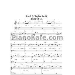 Ноты B.O.B ft Taylor Swift - Both of us - предпросмотр
