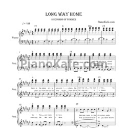 Ноты 5 Seconds Of Summer - Long way home - предпросмотр