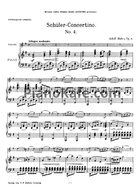 Ноты А. Губер - Концертино №4 (Op. 8) - PianoKafe.com