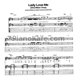 Ноты George Benson - Lady love me (One more time) (Guitar tabs) - предпросмотр