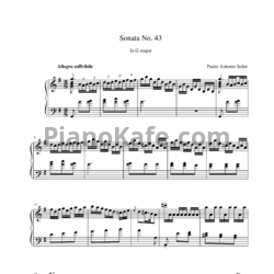 Ноты Antonio Soler - Sonata No. 43 in G major - предпросмотр