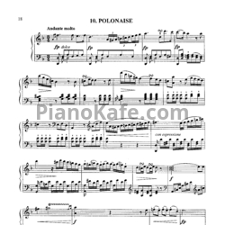Ноты Михаил Огинский - Полонез №10 ре минор - предпросмотр