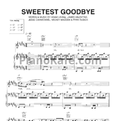 Ноты Maroon 5 - Sweetest goodbye - предпросмотр