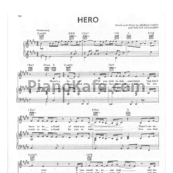 Ноты Mariah Carey - Hero - предпросмотр