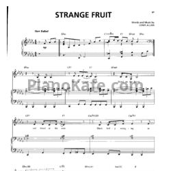 Ноты Billie Holiday - Strange fruit - предпросмотр