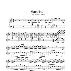 Ноты Brian Crain - Sunrise - предпросмотр