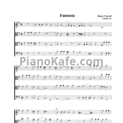 Ноты Генри Пёрселл - Фантазия №10 для 4-х виолончелей ми минор (Z 741) - предпросмотр