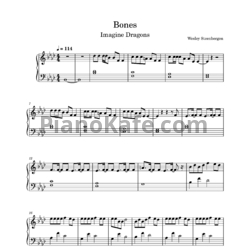 Ноты Imagine Dragons - Bones - предпросмотр
