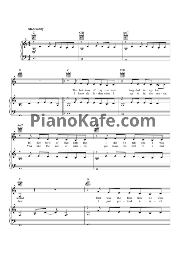 Ноты Taylor Swift feat. Dixie Chicks - Soon you'll get better - PianoKafe.com