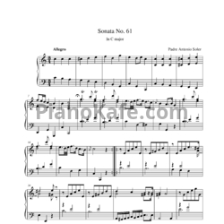 Ноты Antonio Soler - Sonata No. 61 in C major - предпросмотр