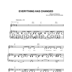 Ноты Taylor Swift feat. Ed Sheeran - Everything has changed - предпросмотр