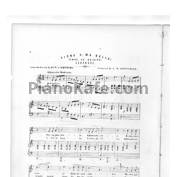 Ноты Луи Моро Готшалк - Viens, o ma belle - предпросмотр