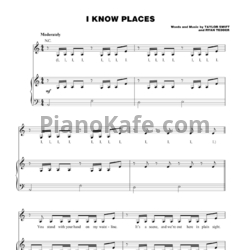 Ноты Taylor Swift - I know places (Версия 2) - предпросмотр