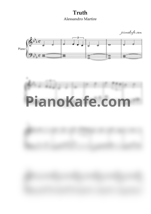 Ноты Alessandro Martire - Truth (Аккомпанемент) - PianoKafe.com