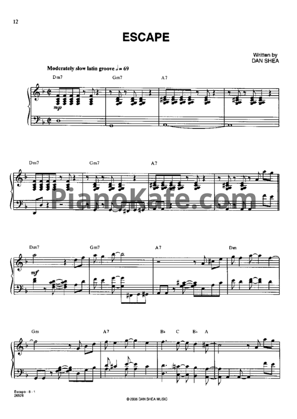 Ноты Jim Brickman - Escape - PianoKafe.com