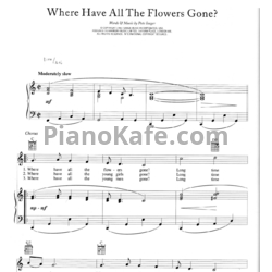 Ноты Marlene Dietrich - Where have all the flowers gone?