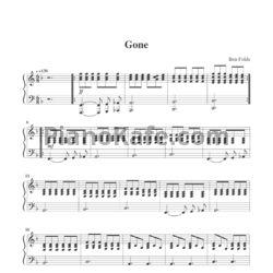 Ноты Ben Folds - Gone - предпросмотр