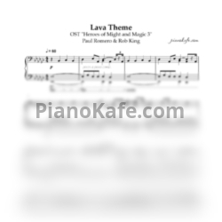 Ноты Paul Romero & Rob King - Lava theme (Easy piano cover) - предпросмотр