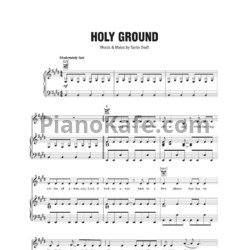 Ноты Taylor Swift - Holy ground - предпросмотр