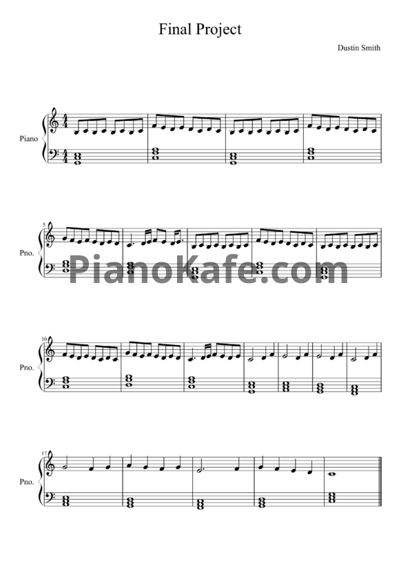 Ноты Dusin Stamp - Final project - PianoKafe.com