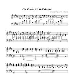 Ноты Jared Johnson - Oh. come, all ye faithful - предпросмотр