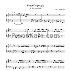 Ноты Ed Sheeran feat. Khalid - Beautiful people - предпросмотр