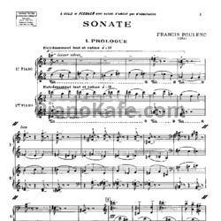 Ноты Франсис Пуленк - Соната (для двух фортепиано) - предпросмотр