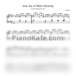 Ноты И. С. Бах - Jesu, Joy of man's desiring - предпросмотр