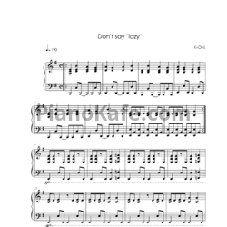 Ноты Shoko Omori - Don't say 'Lazy'